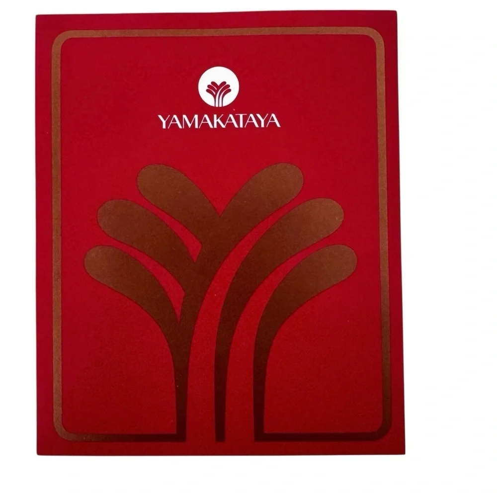 YAMAKATAYA Japanese Lacquerware Desert Plates and Picks Floral Design New in Box